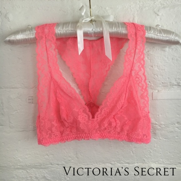 Victoria's Secret Other - Cute and sexy VS coral lace bralette, like new!
